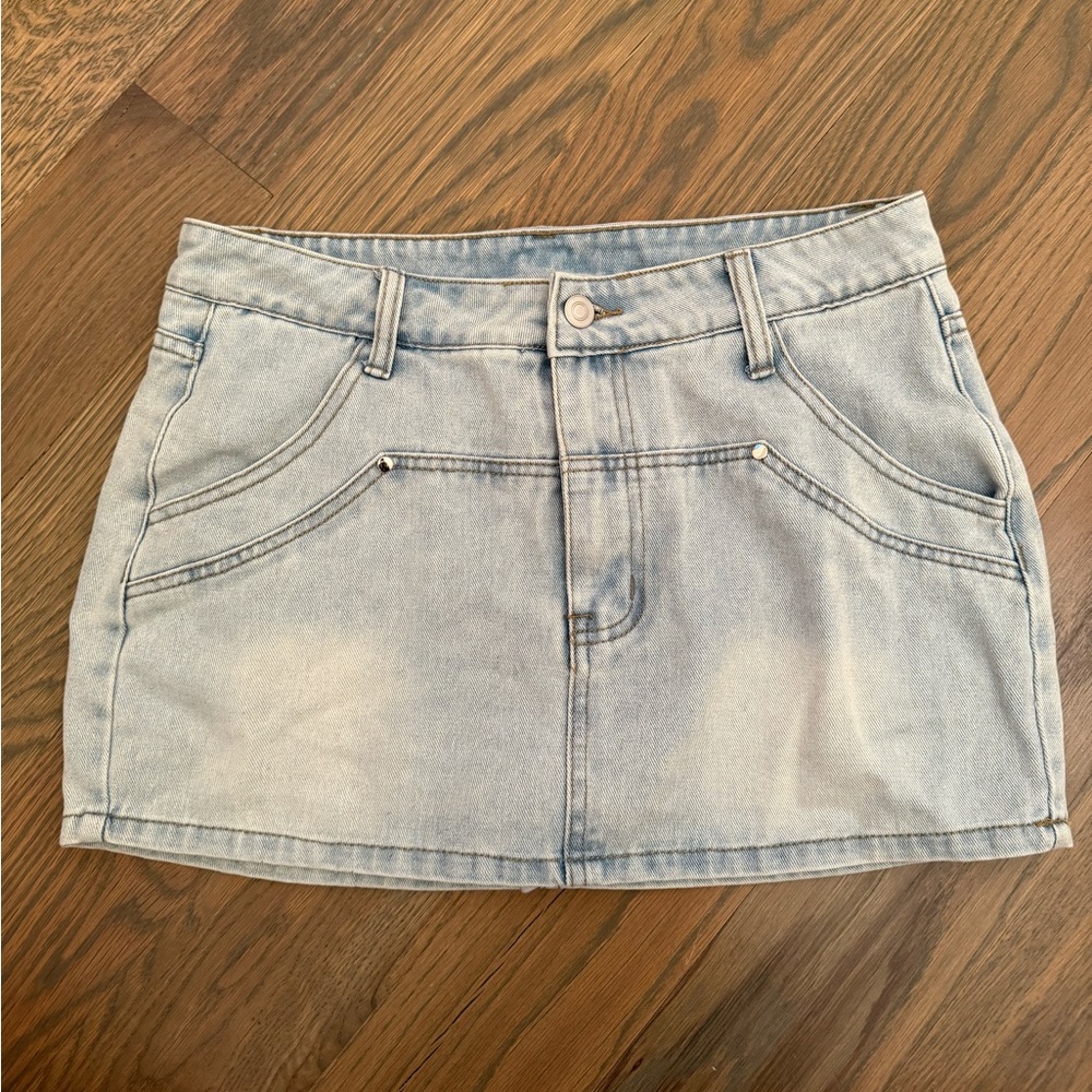Windsor Light Blue Denim Mini Skirt